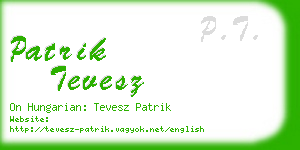 patrik tevesz business card